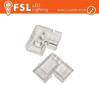 Connettore angolare 90° per strisce LED COB 220V e COB 24V