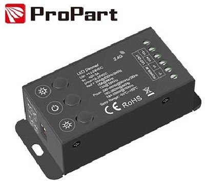 Dimmer RF 1CH*20A 12-24VDC con 3 pulsanti