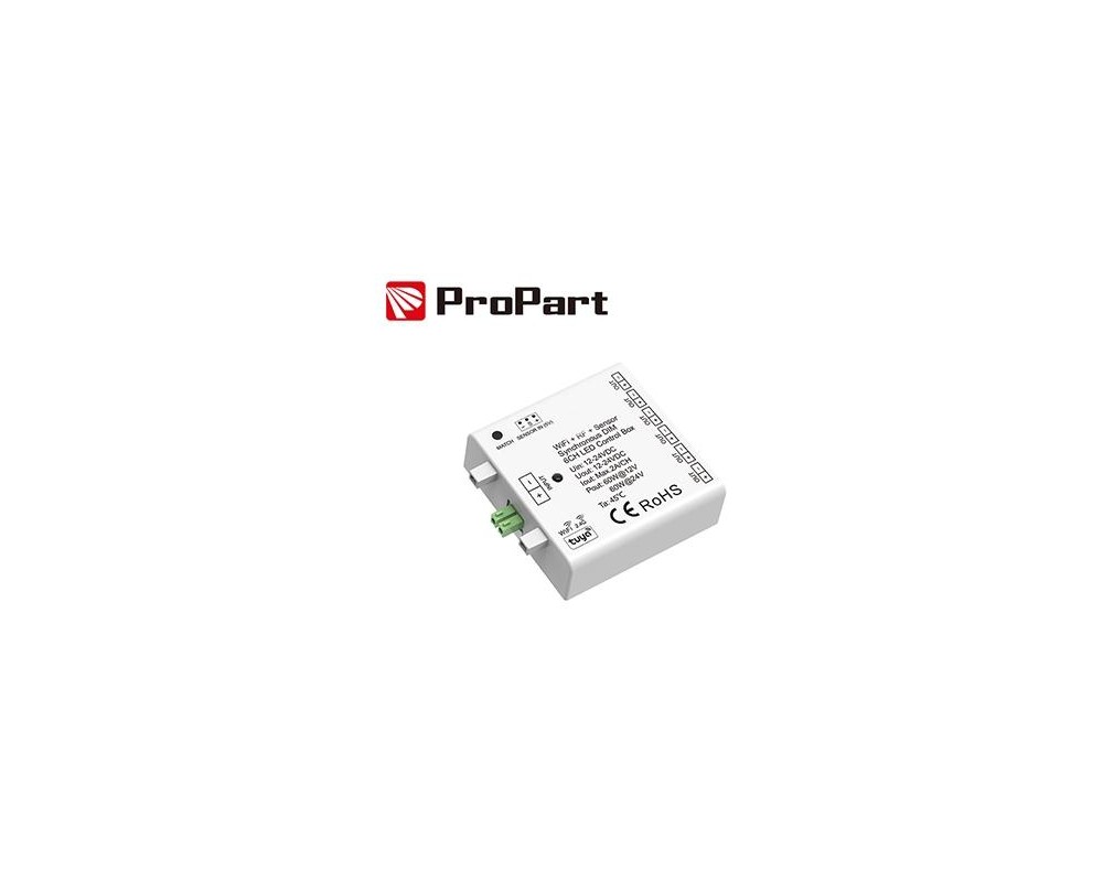 Box controllo sincrono 6CH Dim 12-24VDC, WiFi - RF - Sensor