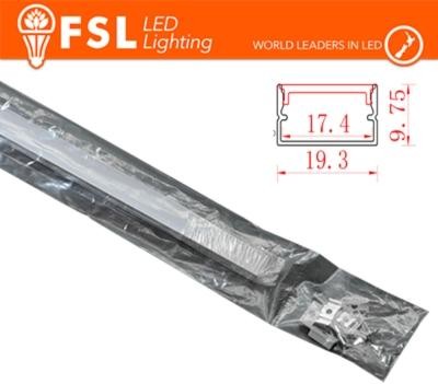 KIT PROFILO ALLUMINIO 6063 - U - SILVER - cover opale - 2m - 9,5*19,5 - COB220V
