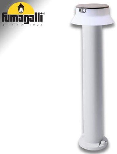 FELICE 800 BIANCO SOLAR LED Ø150 PIR CCT  SET RIFL. OPALE - 73 cm