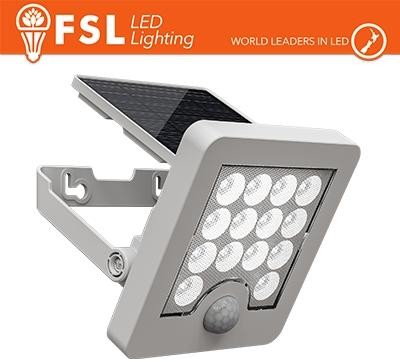 Faro da esterno solare con sensore di movimento 40W (4 led) - Bianco