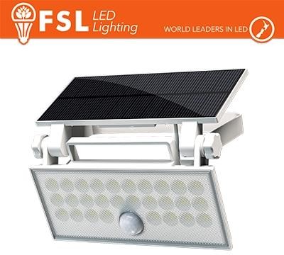 Faro da esterno solare con sensore di movimento 60W (6 led) - Bianco
