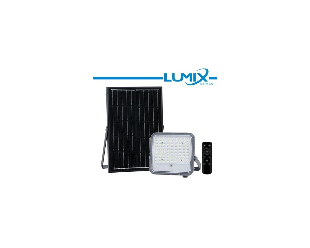 PROIETTORE SOLARE LED 3WHITE 200W + Crepuscolare