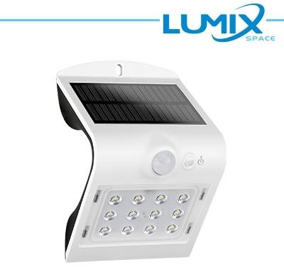 Lampada da parete LED solare senza fili con Sensori 220lm BIANCO