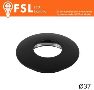 VEGA - Cover Curva per Punto Luce LED  – Ø37 – Nero