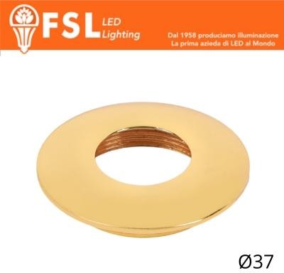 VEGA - Cover Curva per Punto Luce LED – Ø37 – Oro