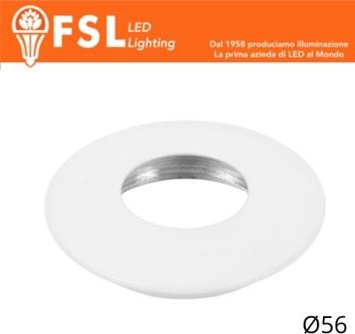 VEGA - Cover Curva per Punto Luce LED – Ø56 – Bianco opaco