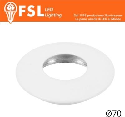 VEGA - Cover Curva per Punto Luce LED – Ø70 – Bianco opaco
