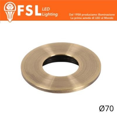 VEGA - Cover Piatta per Punto Luce LED – Ø70 – Bronzo