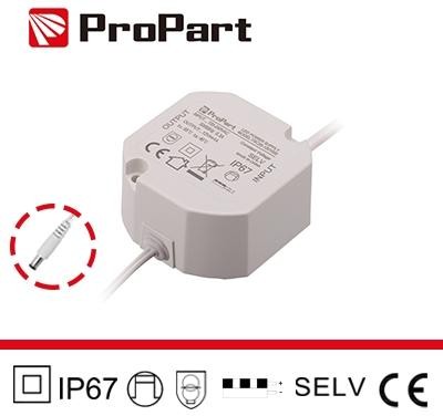 Alimentatore IP67 12V 20W 1.67A Size:59*59*28mm