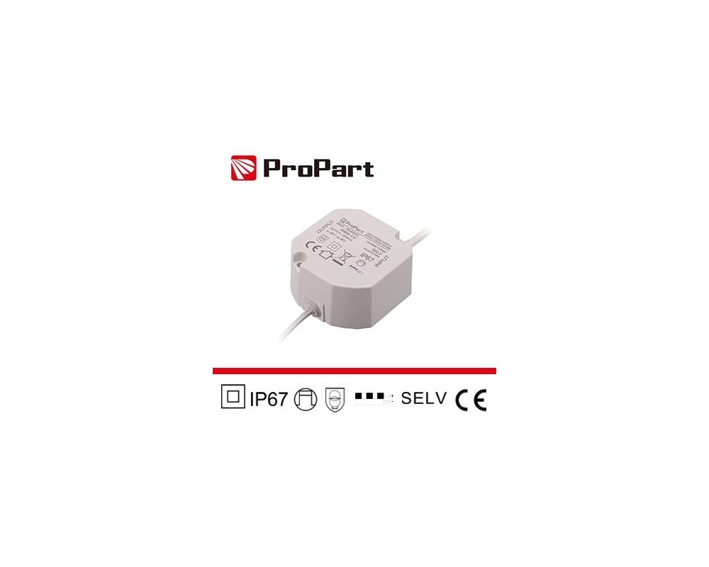 Alimentatore IP67 24V 20W 0.83A Size:59*59*28mm